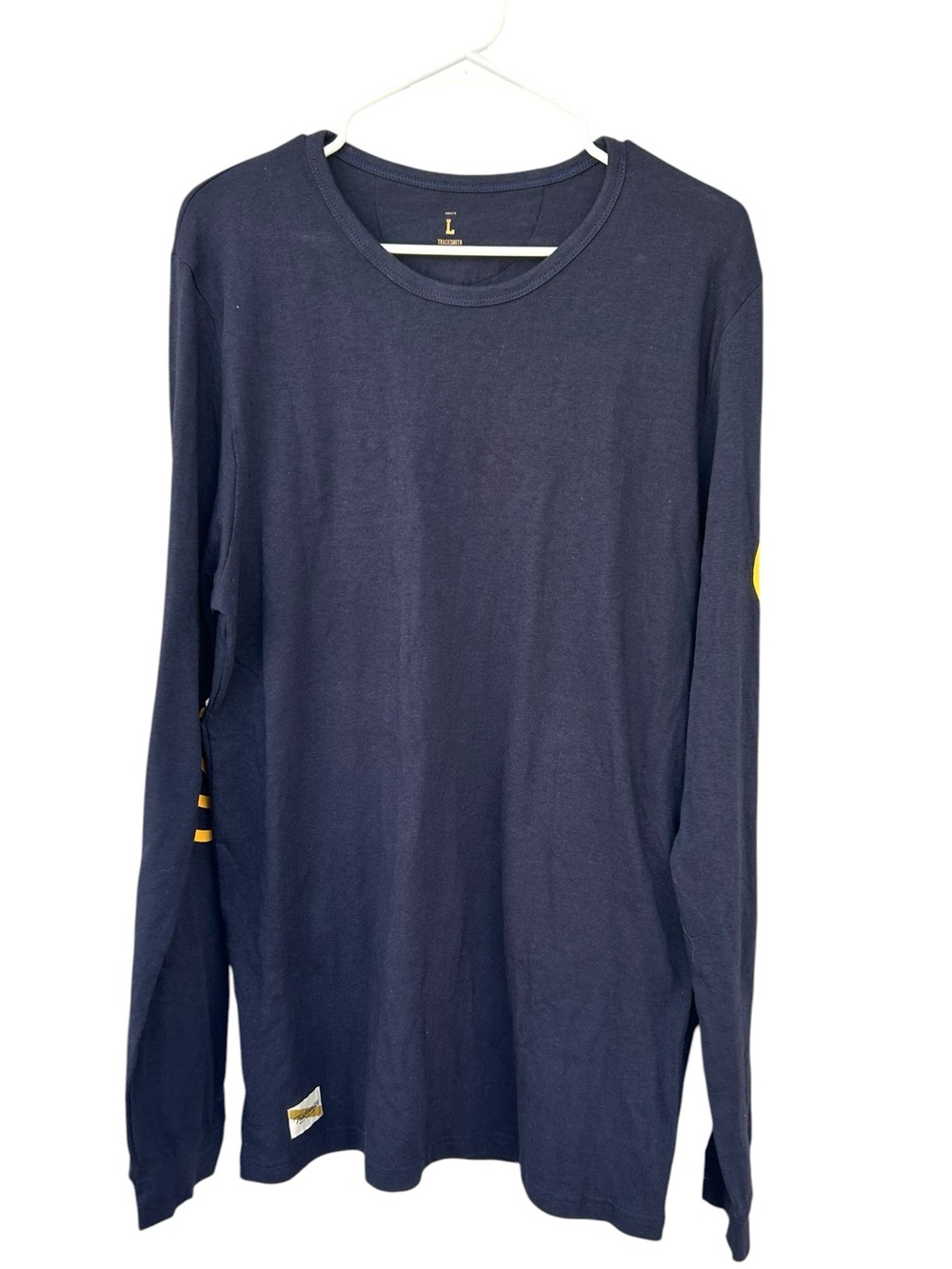 Tracksmith Men's Navy Long Sleeve Crewneck Shirt - Boston - Size Large - Running